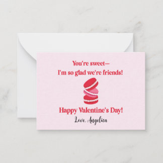 かわいいマカロンバレンタインデー教室 ノートカード