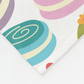 かわいいマカロンパターン フリースブランケット (角)