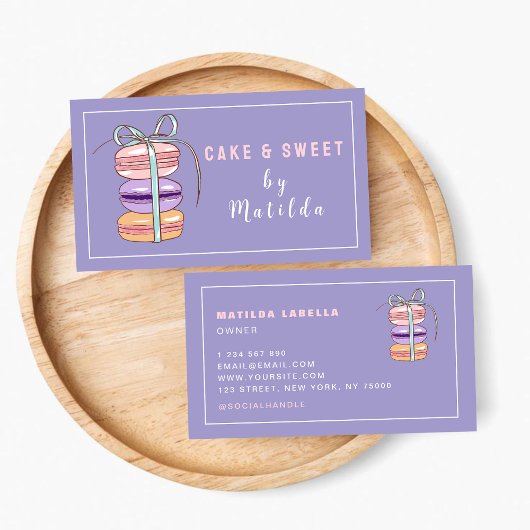 かわいいマカロンベーカリーケーキ&スイーツ 名刺