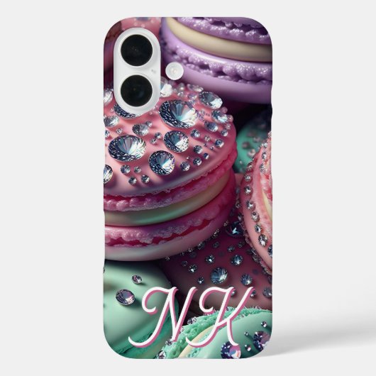 かわいいマカロン ブリング モノグラム Case-Mate iPhoneケース (裏面)
