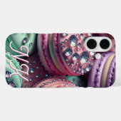 かわいいマカロン ブリング モノグラム Case-Mate iPhoneケース (裏面 (横))
