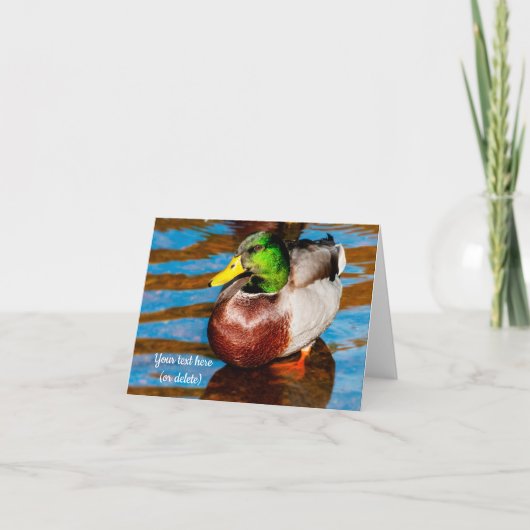 かわいいマガモのグリーティングカード カード (正面)
