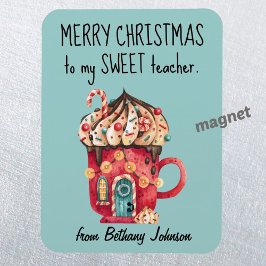 かわいいマグネットと甘い先生メリークリスマス マグネット
