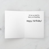 かわいいマコーの笑いが若い誕生日 カード (内部)