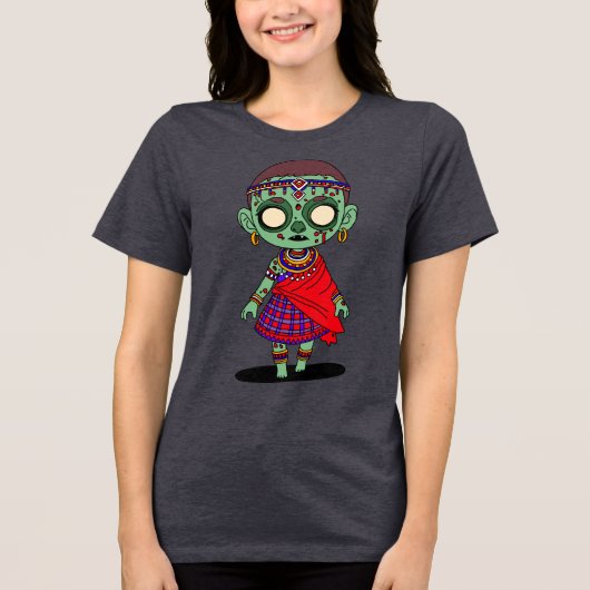 かわいいマサイゾンビ トライブレンドTシャツ (正面)