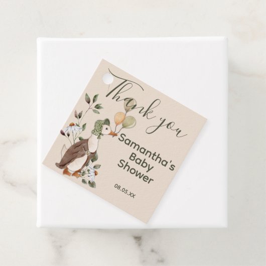 かわいいマザーグースデイジー赤ちゃんシャワーありがとう フェイバータグ (インサイチュ)