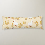 かわいいマザーダック&ベビーアクリングパターン ボディピロー (裏面)