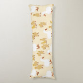 かわいいマザーダック&ベビーアクリングパターン ボディピロー (正面縦)