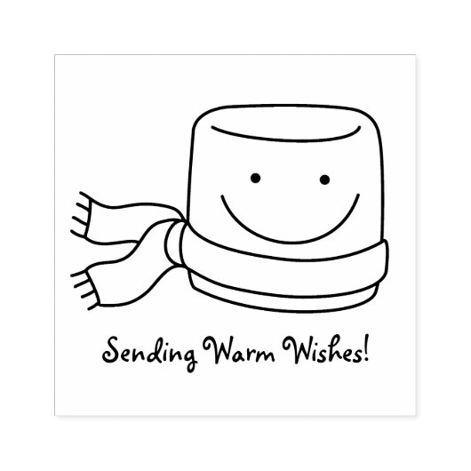 かわいいマシュマロの休日またはクリスマスゴムのスタンプ ラバースタンプ (インプリント)