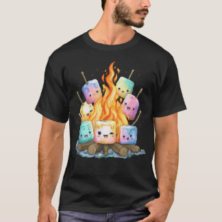 かわいいマシュマロキャンプファイヤーの夏 Tシャツ