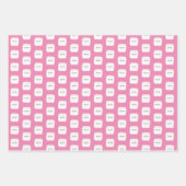 かわいいマシュマロ ラッピングペーパーシート (正面2)