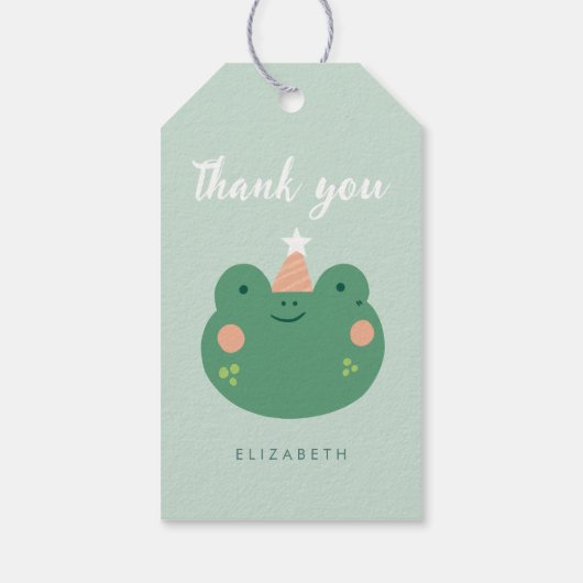 かわいいマジックカエル誕生日 ギフトタグ (裏面)