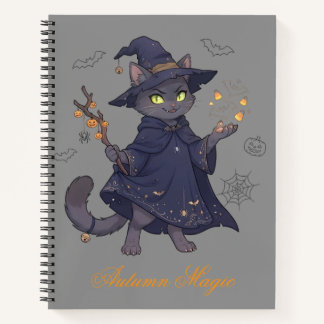 かわいいマジックキャットハロウィンスパイラルノート ノートブック