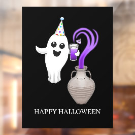 かわいいマジックハロウィンのお化け ウィンドウサイン