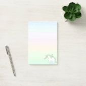 かわいいマジックユニコーンの淡い色の付箋ノート ポストイット (オフィス)