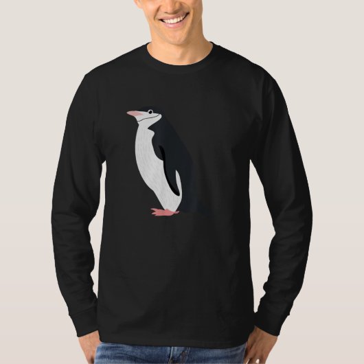 かわいいマスクペンギン 楽しい南極の動物 愛 Tシャツ (正面)