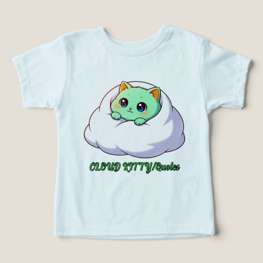 かわいいマスクメスの子猫と雲 (デザイン正面)