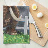 かわいいマストドン キッチンタオル (四つ折り)