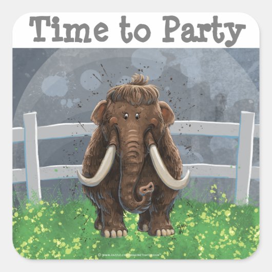 かわいいマストドン スクエアシール (正面)