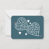 かわいいマック・ニフィセント マック＆チーズ  クラスのバレンタイン ノートカード (裏面)