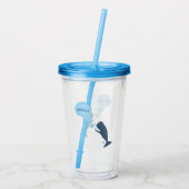 かわいいマッコウジ吹ェールの泡の漫画 アクリルタンブラー (裏面)