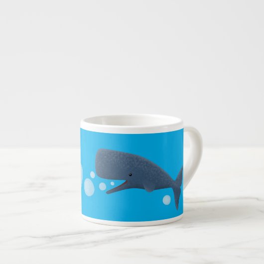 かわいいマッコウジ吹ェールの泡の漫画 エスプレッソカップ (正面右)