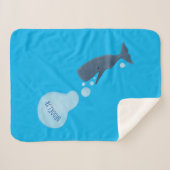 かわいいマッコウジ吹ェールの泡の漫画 シェルパブランケット (正面(横))