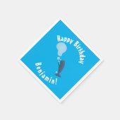 かわいいマッコウジ吹ェールの泡の漫画 スタンダードカクテルナプキン (角)