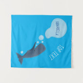 かわいいマッコウジ吹ェールの泡の漫画 タペストリー (正面(横))