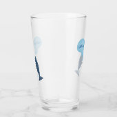 かわいいマッコウジ吹ェールの泡の漫画 タンブラーグラス (右)