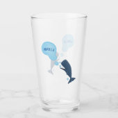 かわいいマッコウジ吹ェールの泡の漫画 タンブラーグラス (正面)