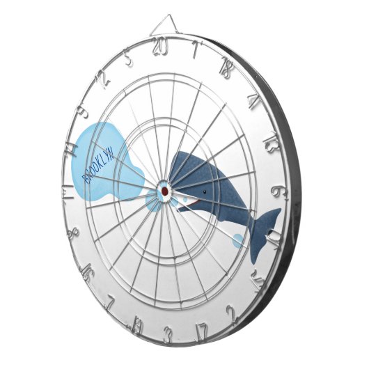 かわいいマッコウジ吹ェールの泡の漫画 ダーツボード (正面右)