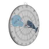 かわいいマッコウジ吹ェールの泡の漫画 ダーツボード (正面左)