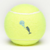 かわいいマッコウジ吹ェールの泡の漫画 テニスボール (裏面)