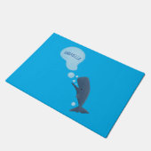 かわいいマッコウジ吹ェールの泡の漫画 ドアマット (アングル)