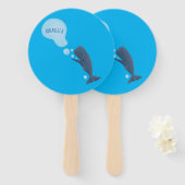 かわいいマッコウジ吹ェールの泡の漫画 ハンドファン (正面&裏面)