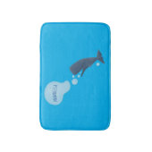 かわいいマッコウジ吹ェールの泡の漫画 バスマット (正面縦)