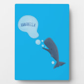 かわいいマッコウジ吹ェールの泡の漫画 フォトプラーク (正面)