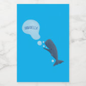 かわいいマッコウジ吹ェールの泡の漫画 フードラベル (シングルラベル)