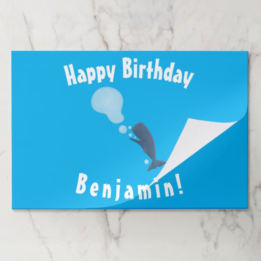 かわいいマッコウジ吹ェールの泡の漫画 ペーパーパッド (折り畳み)