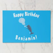 かわいいマッコウジ吹ェールの泡の漫画 ペーパーパッド (正面)