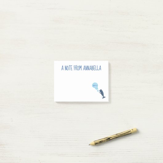 かわいいマッコウジ吹ェールの泡の漫画 ポストイット (デスク上)