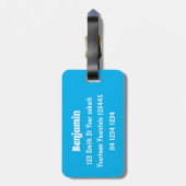 かわいいマッコウジ吹ェールの泡の漫画 ラゲッジタグ (裏面縦)