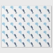 かわいいマッコウジ吹ェールの泡の漫画 ラッピングペーパー (フラット)