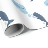 かわいいマッコウジ吹ェールの泡の漫画 ラッピングペーパー (ロールコーナー)