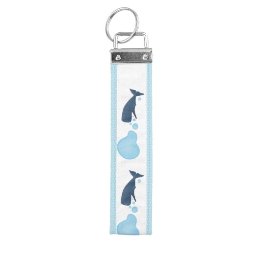 かわいいマッコウジ吹ェールの泡の漫画 リストバンドキーホルダー (鍵トップ)