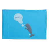 かわいいマッコウジ吹ェールの泡の漫画 枕カバー (裏面)