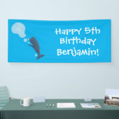 かわいいマッコウジ吹ェールの泡の漫画 横断幕 (トレードショー)