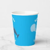 かわいいマッコウジ吹ェールの泡の漫画 紙コップ (左)