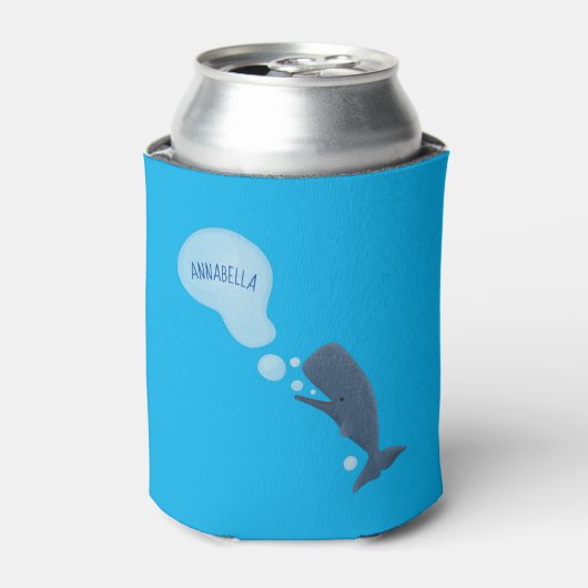 かわいいマッコウジ吹ェールの泡の漫画 缶クーラー (缶正面)